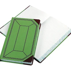 Accounting & Record Journals*Boorum & Pease Record Book, 7 5/8" x 12 1/2", Green/Red, 250 Sheets/Book (67 1/8-500-R)