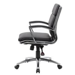 Office Chairs*Boss Office Products Boss CaresoftPlus Executive Series High Back Executive Chair with Metal Chrome Finish, Black (B9476-BK)