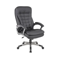 Office Chairs*Boss Office Products Boss Faux Leather Executive Chair, Black (B9331)