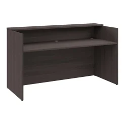 Office Desks*Bush Business Furniture Arrive 72"W Reception Desk with Shelf, (AVD172SGK) Storm Gray