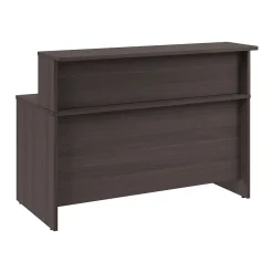 Office Desks*Bush Business Furniture Arrive 60"W Reception Desk with Shelf, (ARV001SG) Storm Gray