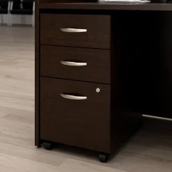 Office Desks*Bush Business Furniture Arrive 3 Drawer Mobile File Cabinet - Assembled, (ARF116MR-Z) Mocha Cherry