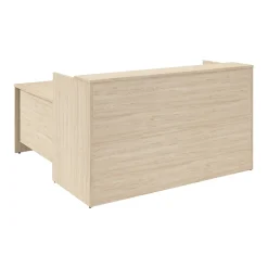 L-Desks*Bush Business Furniture Arrive 72"W L Shaped Reception Desk with Shelf, (ARV006NE) Natural Elm
