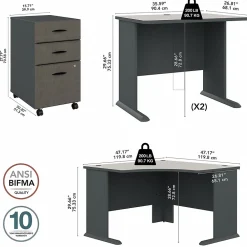 Corner Desks*Bush Business Furniture Cubix 84
