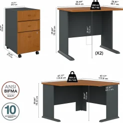 Corner Desks*Bush Business Furniture Cubix 84