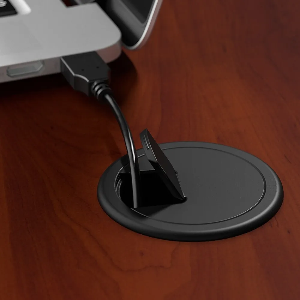 Computer Desks*Bush Business Furniture Cubix 36"W Desk, (WC90436A) Hansen Cherry/Galaxy