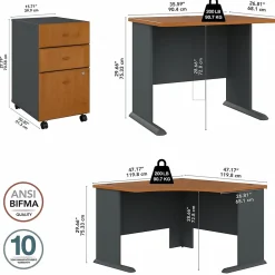 L-Desks*Bush Business Furniture Cubix 48