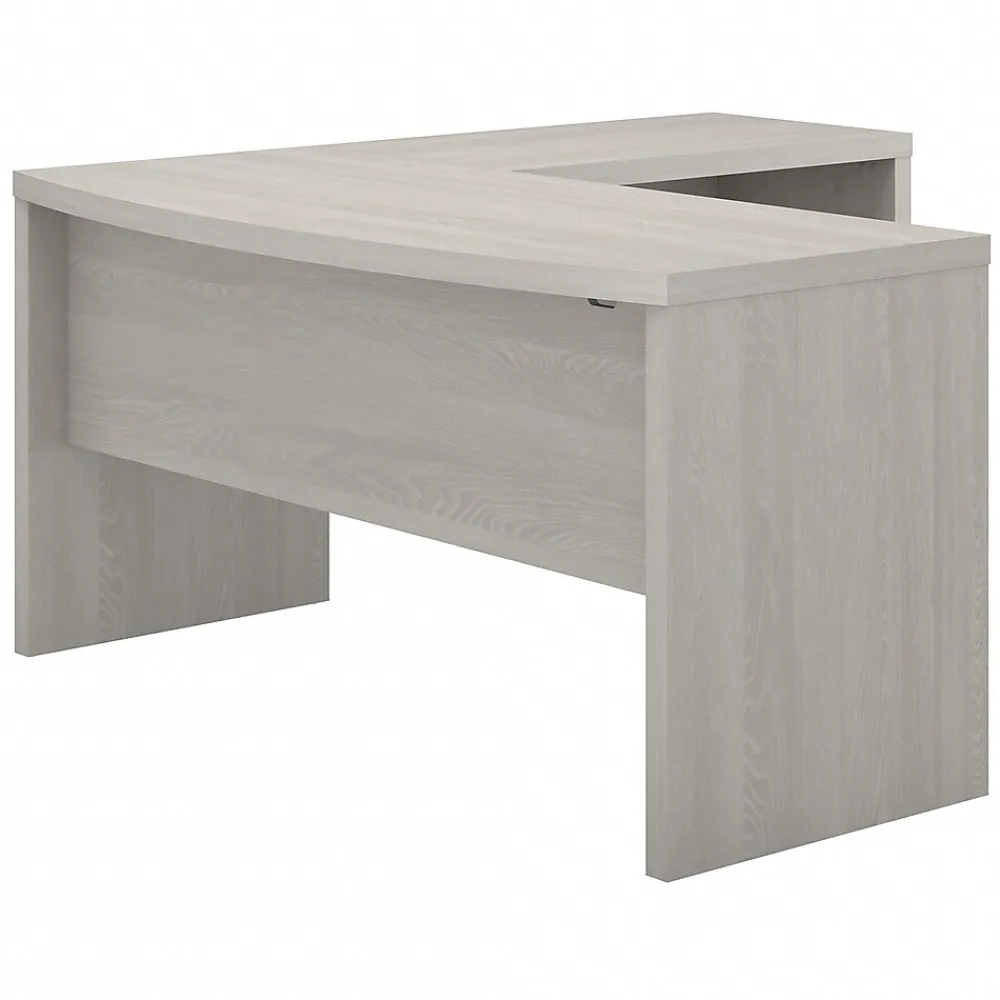 L-Desks*Bush Business Furniture Echo 60"W L Shaped Bow Front Desk, Gray Sand (ECH025GS)
