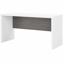 Office Desks*Bush Business Furniture Echo 60"W Credenza Desk, Pure White/Modern Gray (KI60506-03)