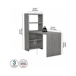 Office Desks*Bush Business Furniture Echo 56W Bookcase Desk, Modern Gray (KI60407-03)