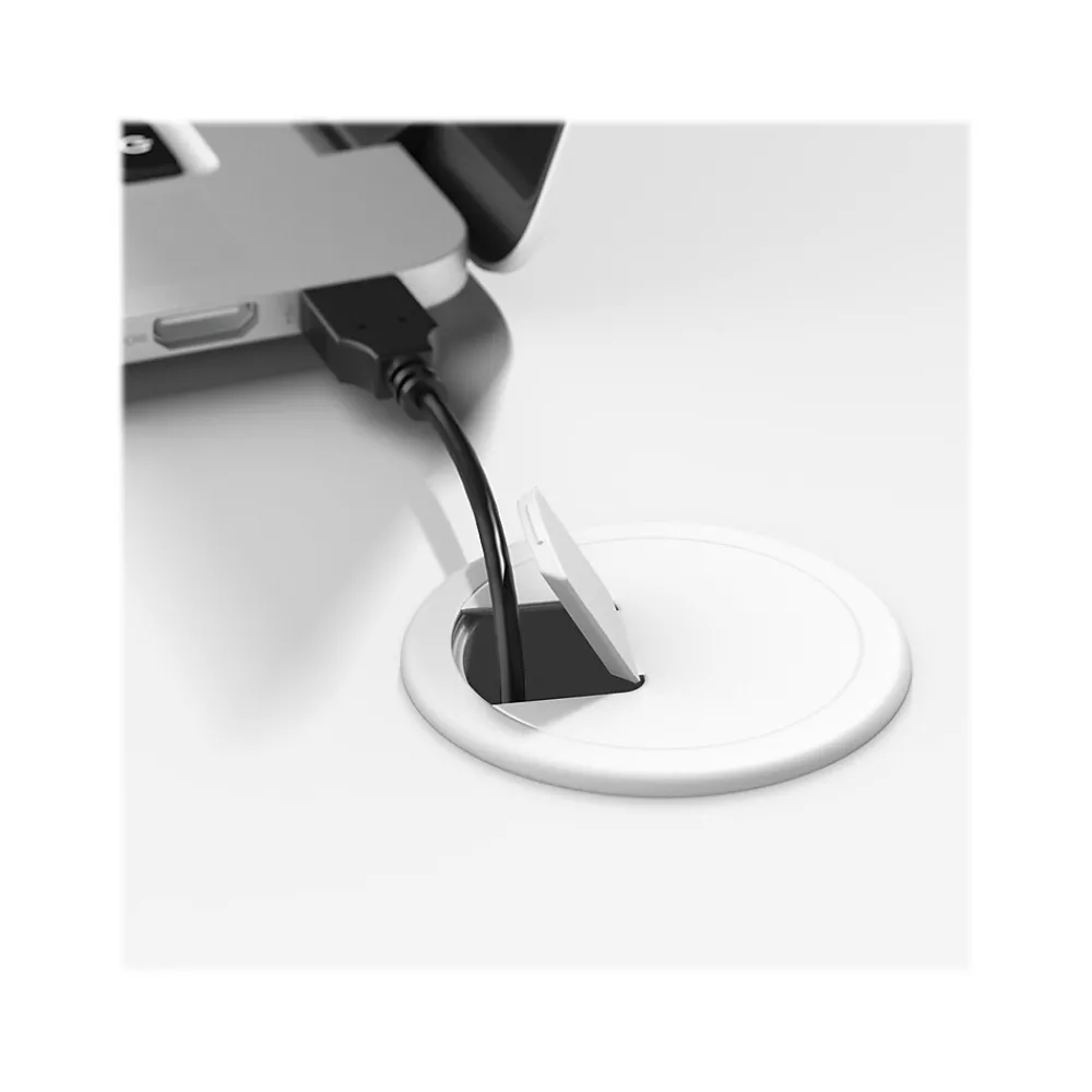 L-Desks*Bush Business Furniture Echo 60"W L Shaped Bow Front Desk, Pure White/Modern Gray (ECH025WHMG)