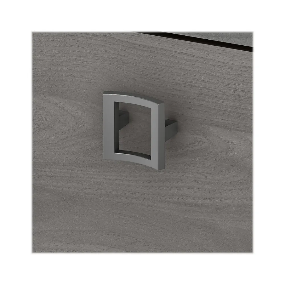 L-Desks*Bush Business Furniture Echo 60"W L Shaped Bow Front Desk with Mobile File Cabinet, Modern Gray (ECH007MG)