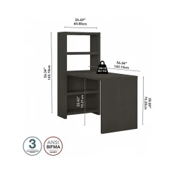 Office Desks*Bush Business Furniture Echo 56W Bookcase Desk, Charcoal Maple (KI60307-03)
