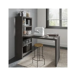 Office Desks*Bush Business Furniture Echo 56W Bookcase Desk, Charcoal Maple (KI60307-03)