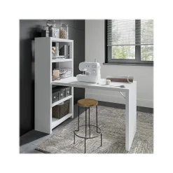 Office Desks*Bush Business Furniture Echo 56W Bookcase Desk, Pure White/Modern Gray (KI60507-03)