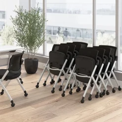 Folding & Stacking*Bush Business Furniture Envision Mesh Folding Chairs, Black, 2/Set (CH4002BLF-03)
