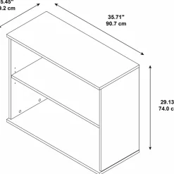 Bookcases*Bush Business Furniture 29.31"H 2-Shelf Bookcase with Adjustable Shelf, Hansen Cherry Laminated Wood (BK3036HC)