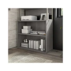 Bookcases*Bush Business Furniture Hybrid 29"H 2-Shelf Bookcase with Adjustable Shelf, Laminated Wood (HY3036PG-Z) Platinum Gray