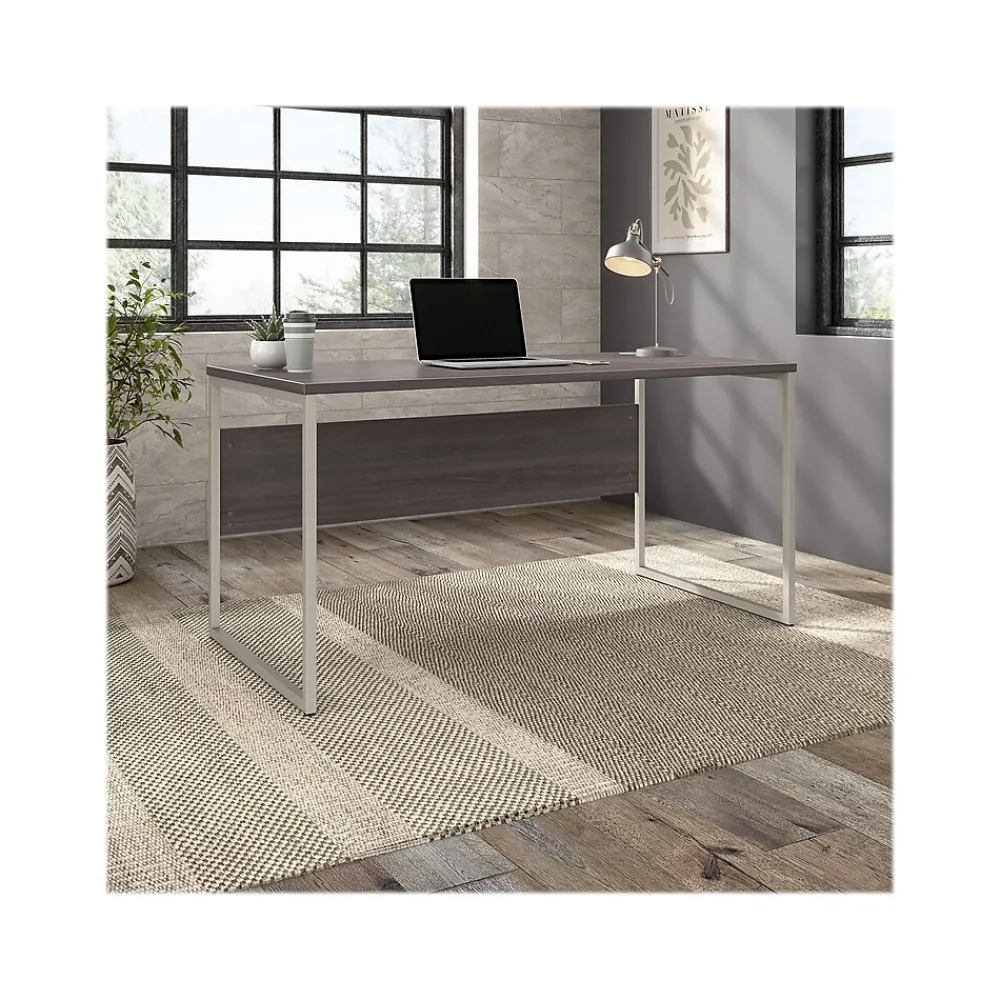Computer Desks*Bush Business Furniture Hybrid 60"W Computer Table Desk with Metal Legs, (HYD360SG) Storm Gray