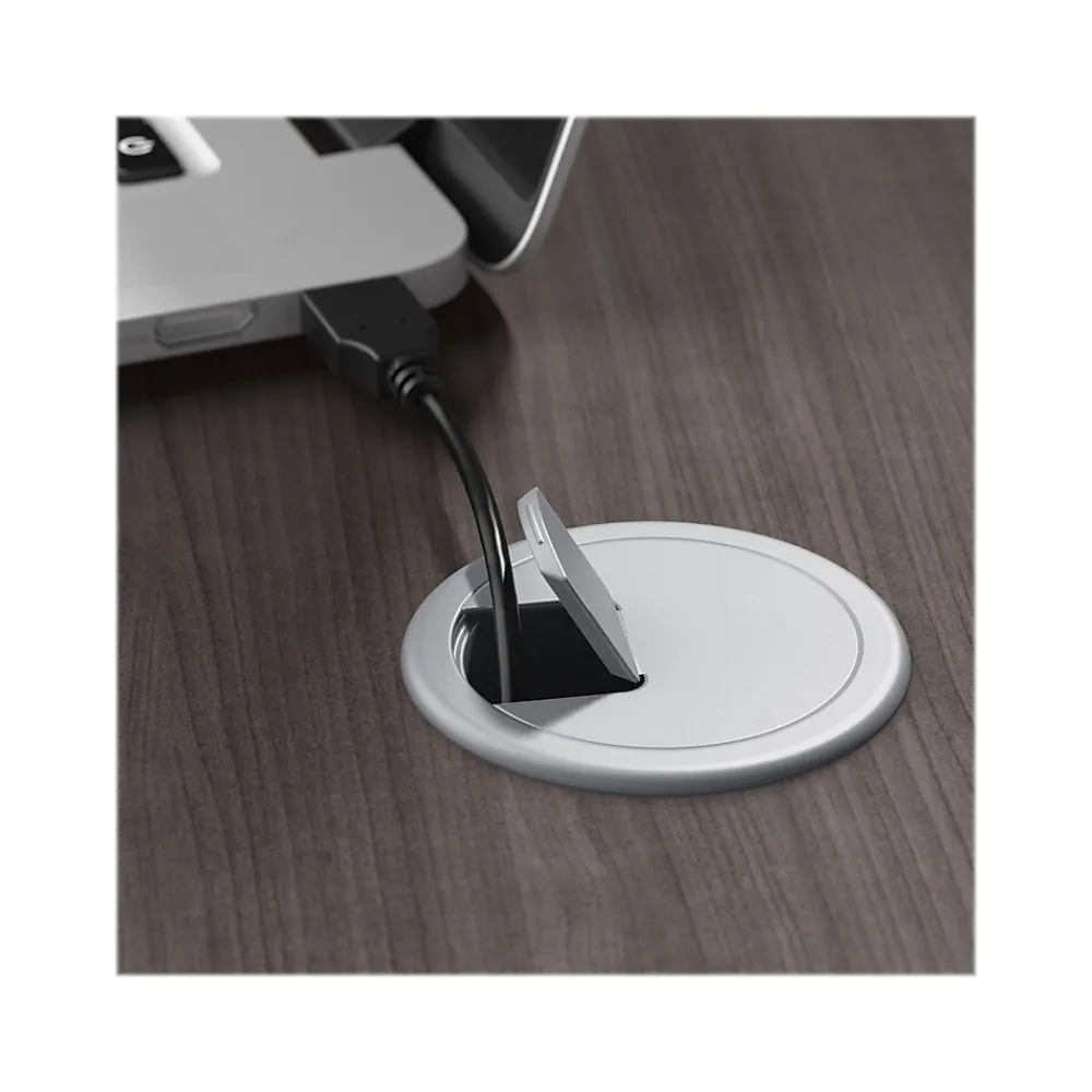 Computer Desks*Bush Business Furniture Hybrid 60"W Computer Table Desk with Metal Legs, (HYD360SG) Storm Gray