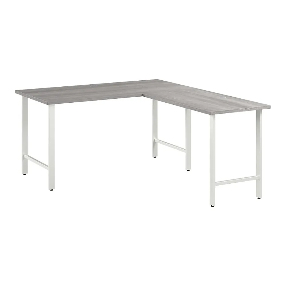 L-Desks*Bush Business Furniture Hustle 60"W L Shaped Computer Desk with Metal Legs, Platinum Gray (HUS003PG)