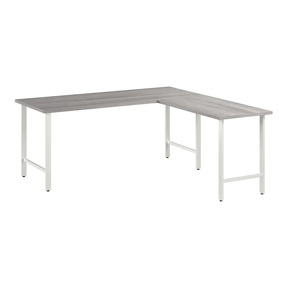 L-Desks*Bush Business Furniture Hustle 72"W L Shaped Computer Desk with Metal Legs, Platinum Gray (HUS001PG)