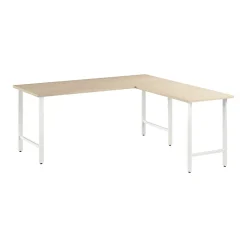 Office Desks*Bush Business Furniture Hustle 72"W L Shaped Computer Desk with Metal Legs, Natural Elm (HUS001NE)