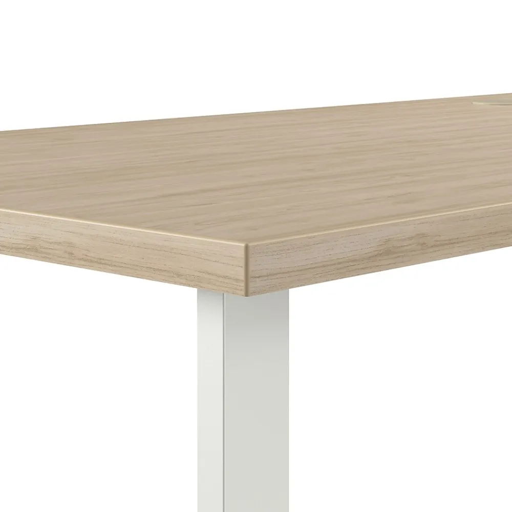 Office Desks*Bush Business Furniture Hustle 72"W L Shaped Computer Desk with Metal Legs, Natural Elm (HUS001NE)