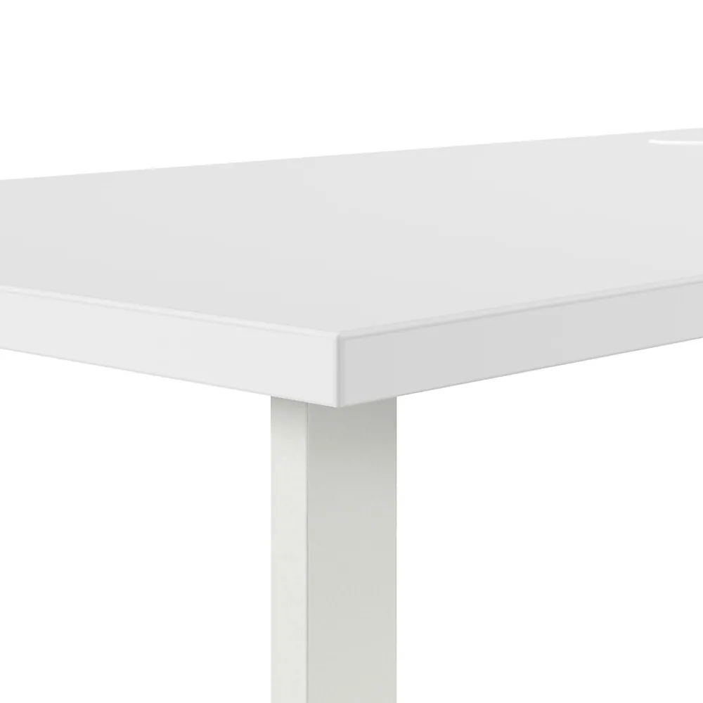 L-Desks*Bush Business Furniture Hustle 72"W L Shaped Computer Desk with Metal Legs, White (HUS001WH)