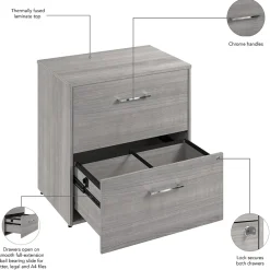 File Cabinets*Bush Business Furniture Hustle 2 Drawer Lateral File Cabinet, Platinum Gray (HUF130PG)
