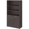 Bookcases*Bush Business Furniture Jamestown 66.12"H 5-Shelf Bookcase with Adjustable Shelves, Storm Gray Laminated Wood (JTB136SG)