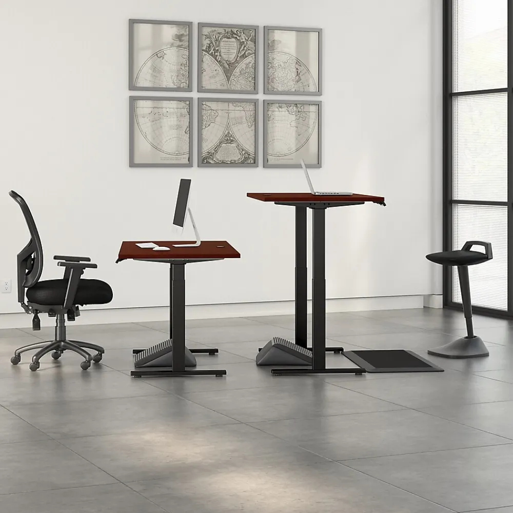 Standing Desks*Bush Business Furniture Move 60 Series 60"W Electric Height Adjustable Standing Desk, Hansen Cherry (M6S6030HCBK)