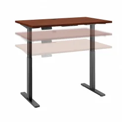 Standing Desks*Bush Business Furniture Move 60 Series 48"W Electric Height Adjustable Standing Desk, Hansen Cherry (M6S4824HCBK)