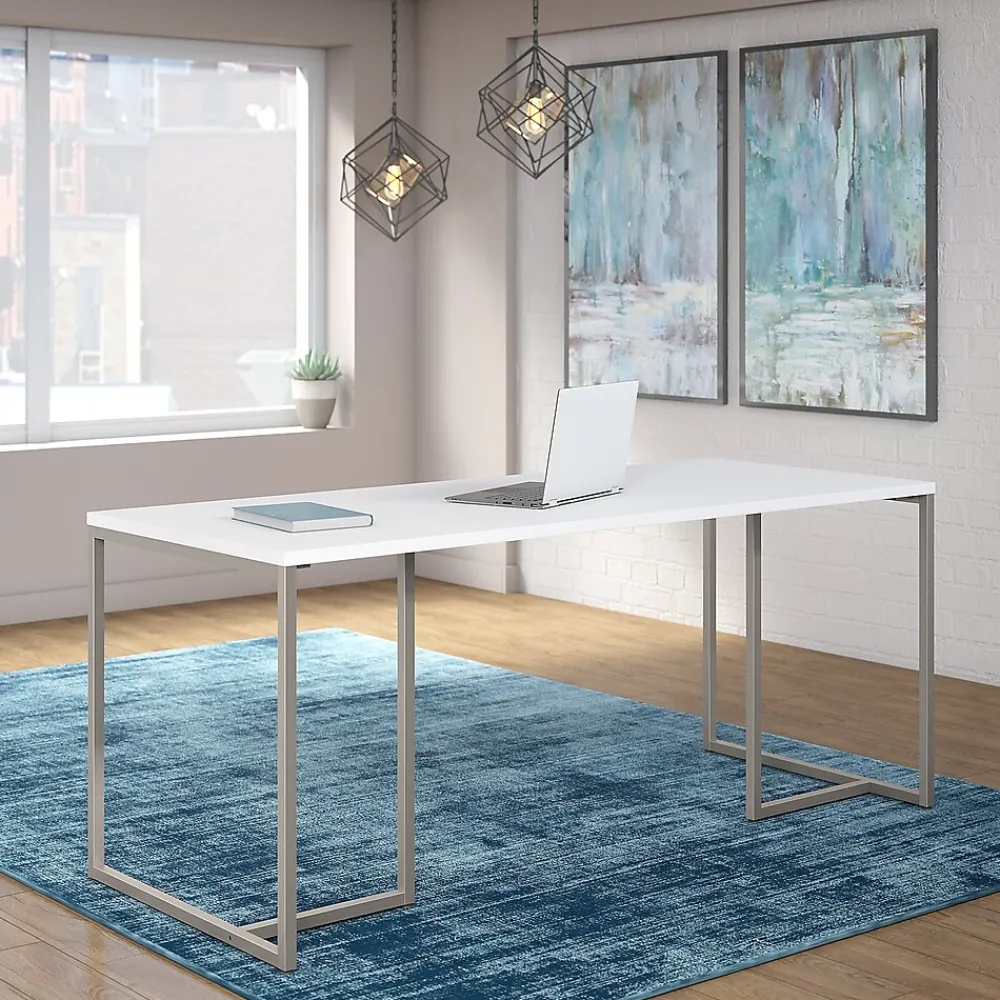 Corner Desks*Bush Business Furniture Method 72"W Table Desk, White (KI70207K)