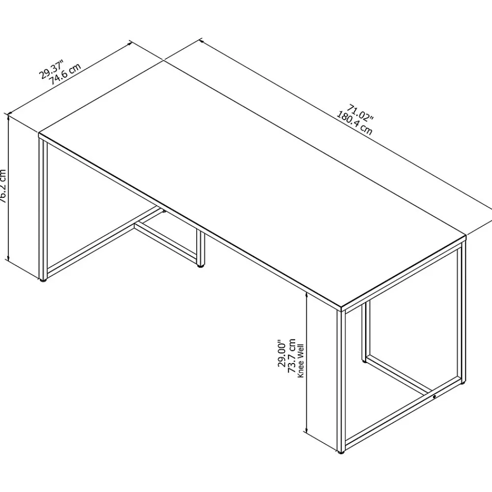 Corner Desks*Bush Business Furniture Method 72"W Table Desk, White (KI70207K)