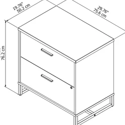 File Cabinets*Bush Business Furniture Method 2 Drawer Lateral File Cabinet, White (KI70204SU)