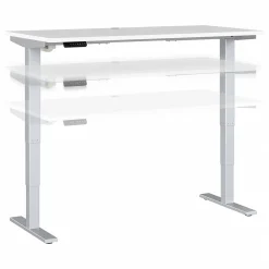 Standing Desks*Bush Business Furniture Move 40 Series 60"W Electric Height Adjustable Standing Desk, White/Cool Gray Metallic (M4S6030WHSK)