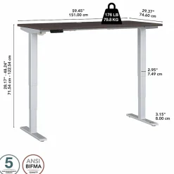 Standing Desks*Bush Business Furniture Move 40 Series 60W Electric Height Adjustable Standing Desk, Storm Gray/Cool Gray Metallic (M4S6030SGSK)