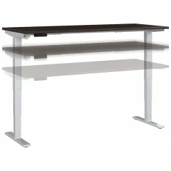 Standing Desks*Bush Business Furniture Move 40 Series 72"W Electric Height Adjustable Standing Desk, Mocha Cherry/Cool Gray (M4S7230MRSK)
