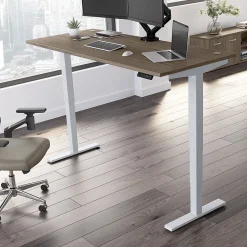 Standing Desks*Bush Business Furniture Move 40 Series 72"W Electric Height Adjustable Standing Desk, Modern Hickory/Cool Gray (M4S7230MHSK)