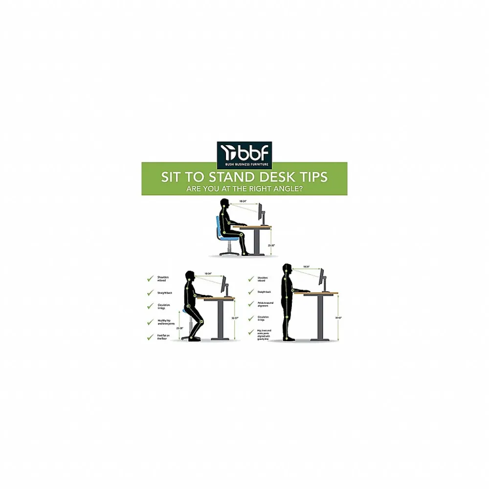 Standing Desks*Bush Business Furniture Move 60 Series 72"W Electric Height Adjustable Standing Desk, Platinum Gray/Black (M6S7230PGBK)