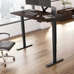 Standing Desks*Bush Business Furniture Move 40 Series 60"W Electric Height Adjustable Standing Desk, Black Walnut/Black (M4S6030BWBK)