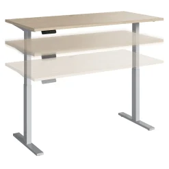 Standing Desks*Bush Business Furniture Move 60 Series 60"W Electric Adjustable Standing Desk, (M6S6030NESK) Natural Elm/Cool Gray Metallic