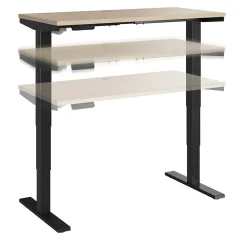 Standing Desks*Bush Business Furniture Move 40 Series 48"W Electric Adjustable Standing Desk, (M4S4824NEBK) Natural Elm/Black Powder Coat