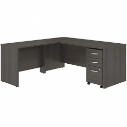 Office Desks*Bush Business Furniture Studio C 72"W L Shaped Desk with Mobile File Cabinet and Return, (STC007SG) Storm Gray