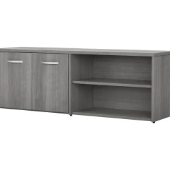 Storage Cabinets*Bush Business Furniture Studio C Low Storage Cabinet with Doors and Shelves, (SCS160PG) Platinum Gray