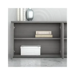 Storage Cabinets*Bush Business Furniture Studio C Low Storage Cabinet with Doors and Shelves, (SCS160PG) Platinum Gray