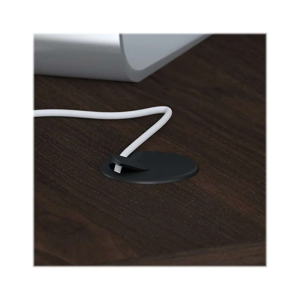 Computer Desks*Bush Business Furniture Studio C 72"W Office Desk with Mobile File Cabinet, (STC013BWSU) Black Walnut