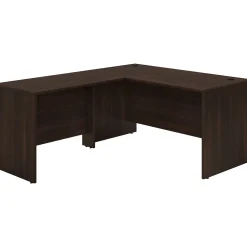 L-Desks*Bush Business Furniture Studio C 60"W L Shaped Desk with 42W Return, (STC050BW) Black Walnut