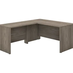 L-Desks*Bush Business Furniture Studio C 60"W L Shaped Desk with 42W Return, (STC050MH) Modern Hickory
